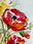 One Giclee professional print custom made for you of my Watercolor painting of red poppies on my flower farm on Larkspur...