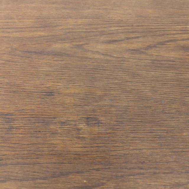 Wood Vintage Oak Side Table by Jan Vaněk for Jizba, 1947 For Sale - Image 7 of 15