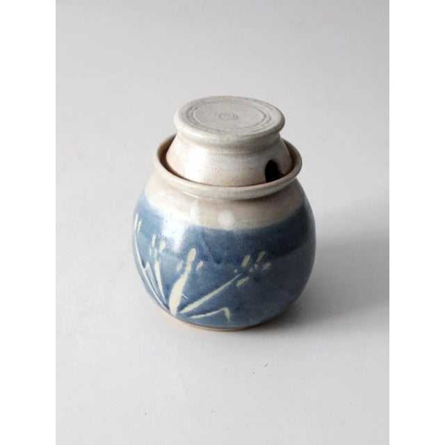 Vintage Studio Pottery Honey Jar For Sale - Image 6 of 10