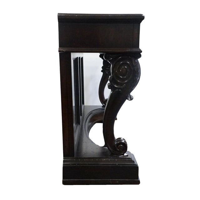 Tommy Bahama Home Collection Walnut British Renaissance Revival 70" Mirrored Sideboard / Console Table For Sale - Image 12 of 12