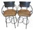 Arhaus Obra 32” Swivel Wrought Iron Bar Stools in Distressed Bronze – Pair For Sale