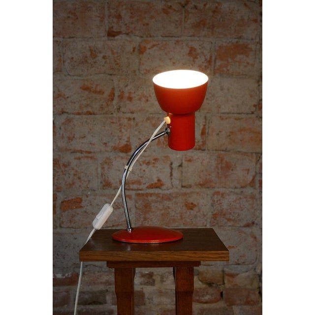Mid-Century Czech Chrome Table Lamp attributed to J. Hůrka for Napako, 1960s For Sale - Image 9 of 13