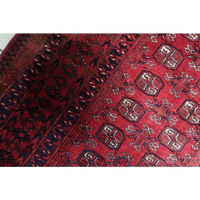 1960s, Handmade Vintage Afghan Ersari Runner 3.5' X 9.2' For Sale - Image 9 of 18