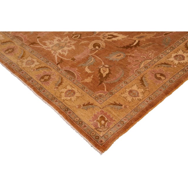 1980s Rustic Brown/Gold Wool Rug - 9'11" X 13'11" For Sale - Image 4 of 10