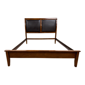 Coaster Fine Furniture Queen Size Louis Philippe Style Faux Leather Sleigh Bed