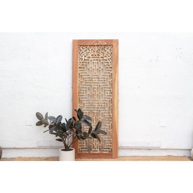 Wood Bleached Reclaimed Wood Lattice Portal Door For Sale - Image 7 of 7