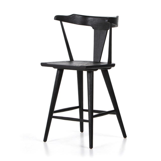 Contemporary Four Hands Ripley Counter Stool - Black Oak For Sale - Image 3 of 10
