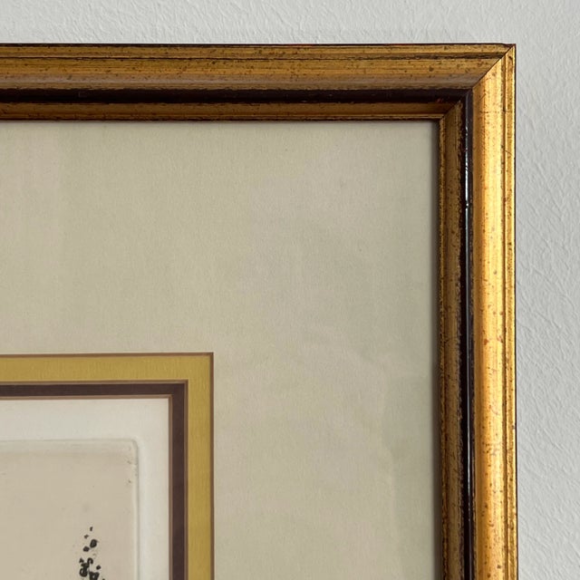 Printmaking Materials Vintage Impressionist Landscape Print Signed and Numbered 40/150 by Roger Hebbelinck (Belgium), Framed For Sale - Image 7 of 11