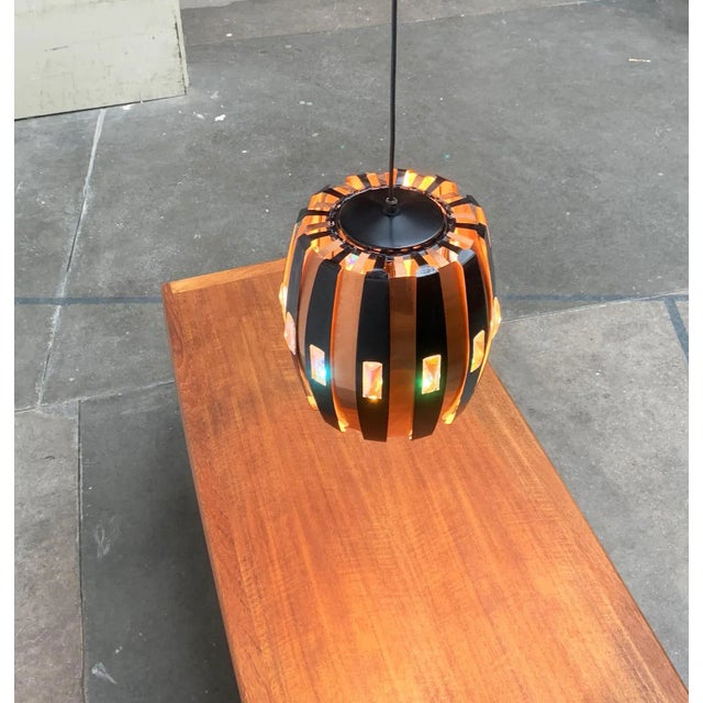 Mid-Century Danish Copper & Black Metal and Prism Pendant Lamp by Werner Schou for Coronell Elektro For Sale - Image 11 of 18