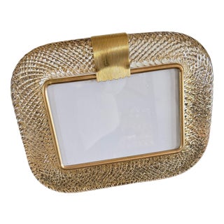 Gold Murano Glass Photo Frame, 2000s For Sale