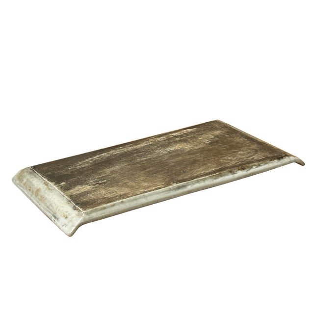 Vintage Finish Rooster Flower Graphic Rectangular Porcelain Plate Art For Sale In San Francisco - Image 6 of 10