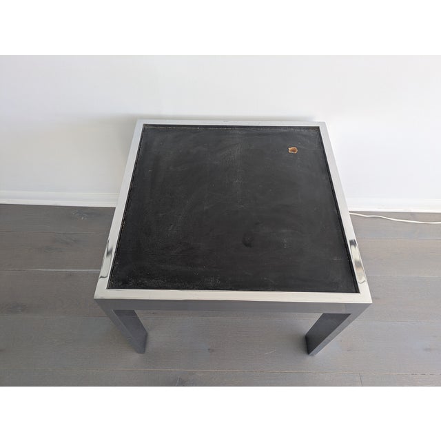 Mid-Century Modern 1970s Vintage Mid Century Chrome Side Table Base Only Attributed to Milo Baughman For Sale - Image 3 of 4