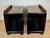 1950s 1950s Pair of Art Deco Nightstands with Columns, Ebonized Wood and Figured Veneer For Sale - Image 5 of 10