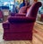 Flexsteel Vintage 1990s Pair of Flexsteel Burgundy/Dark Plum Club Chairs or Lounge Chairs For Sale - Image 4 of 11