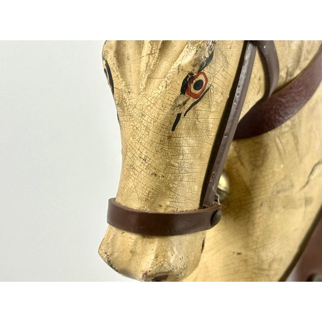 Carved Wooden Hand-Painted Horse on Wheels, 1900s For Sale - Image 9 of 18
