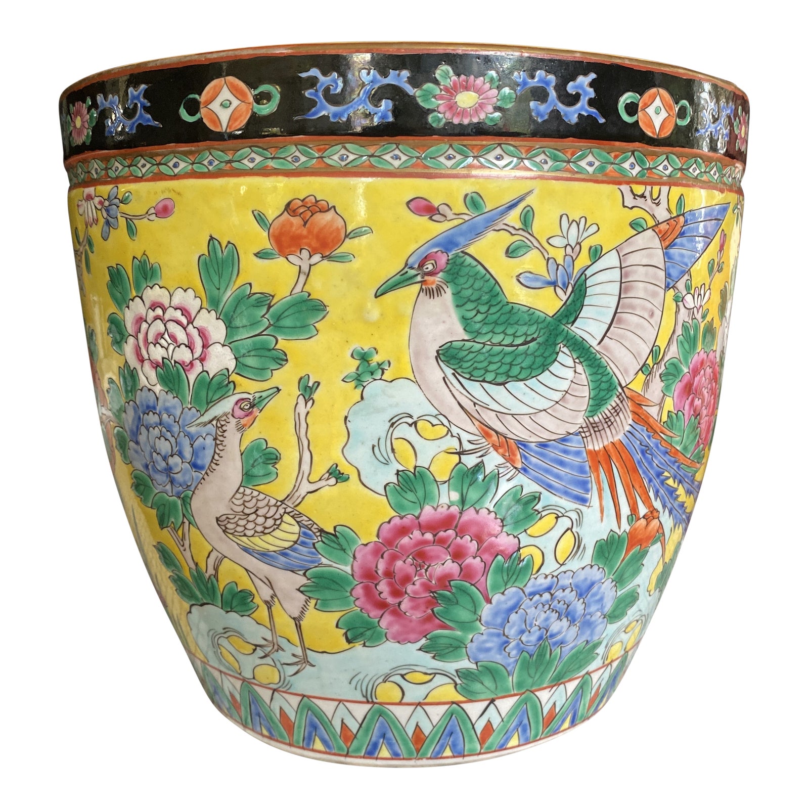 Circa 1900 Japanese Nippon Fish Bowl Planter Chairish