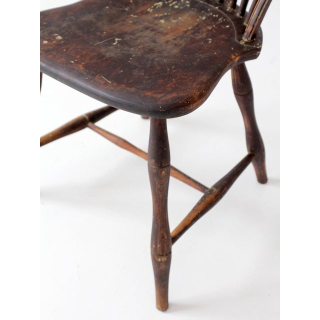 Antique 19th Century Brace Back Windsor Chair For Sale - Image 15 of 17