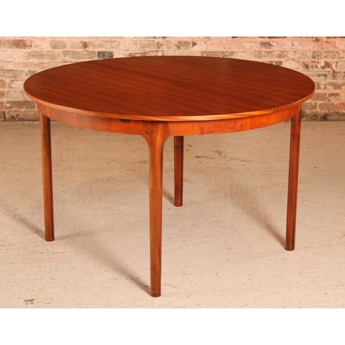Mid-Century Round Extending Teak Dining Table from McIntosh, 1960s For Sale - Image 3 of 13
