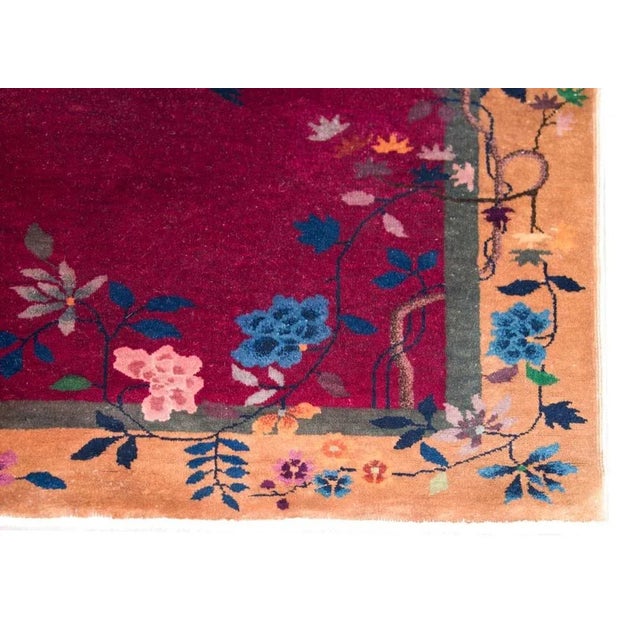 Tribal Early 20th Century Chinese Art Deco Rug For Sale - Image 3 of 12