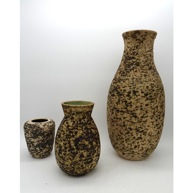Dutch Ceramic Birch Bark Series Vase from Pieter Groeneveldt, 1960s, Set of 3 For Sale - Image 4 of 12