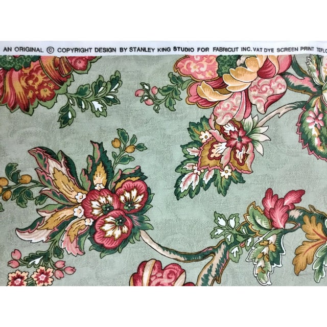 Shabby Chic Stanley King Studio Vat Dye Screen Print Upholstery Fabric For Sale - Image 3 of 7
