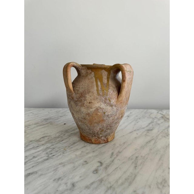 Small W Drip Olive Color 3 Handle Calabrese Pots For Sale - Image 4 of 6