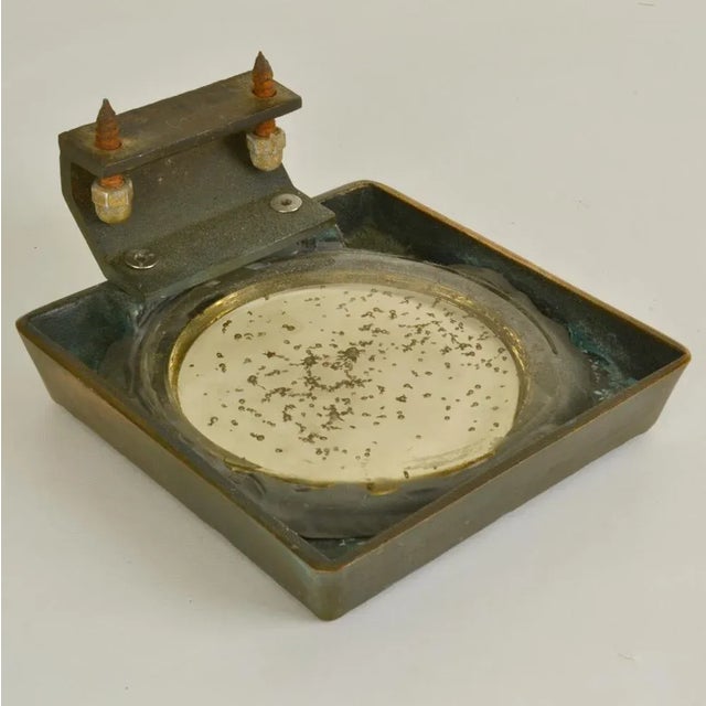 Vintage Square Push Pull Door Handle in Bronze and Glass, 1960s For Sale - Image 4 of 7