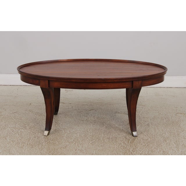 1990s Lloyd’s Modern Oval Coffee or Cocktail Table For Sale - Image 5 of 16