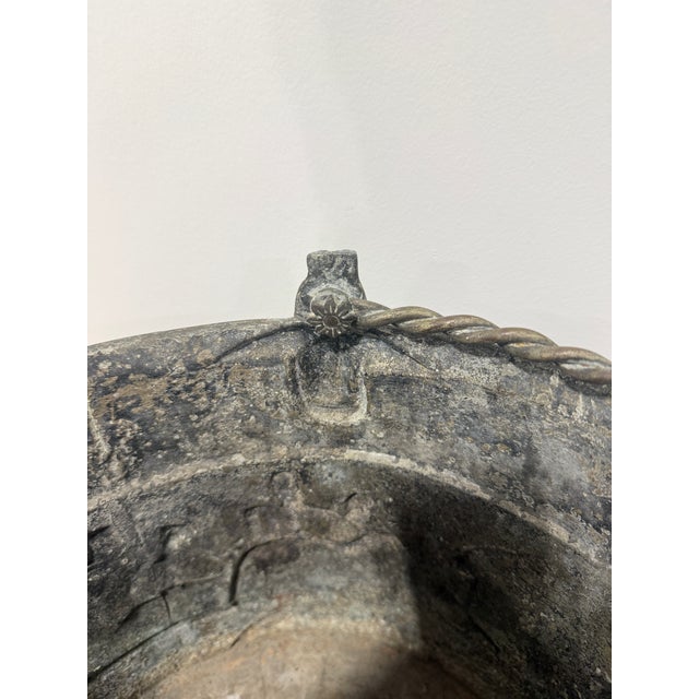 Metal Georgian or French Neoclassical Cast Lead Bacchanal Cachepot, 19th Century For Sale - Image 7 of 13