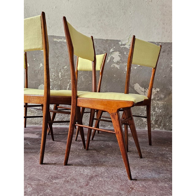 Mid-Century Modern Vintage Italian Chairs by Carlo De Carli, 1950s, Set of 6 For Sale - Image 3 of 10