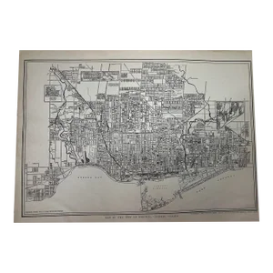 Antique 1920s Toronto City Map