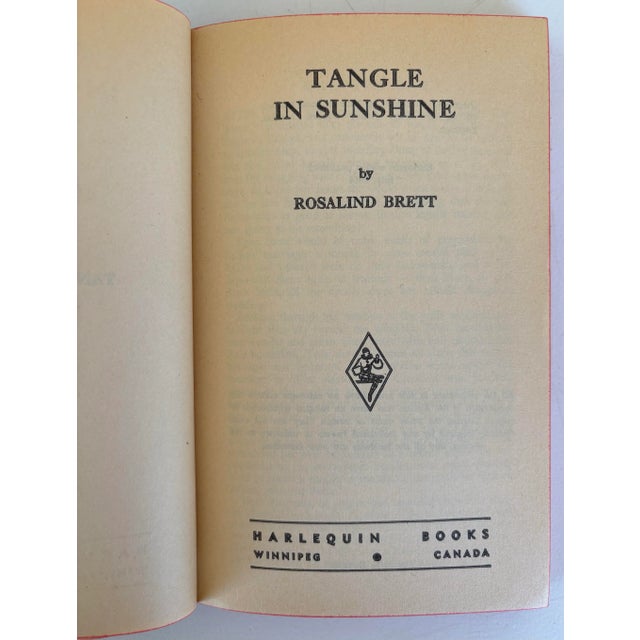 Tangle in Sunshine by Rosalind Brett Rare Harlequin Printing Book # 839 1964 For Sale In Charleston - Image 6 of 9