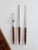 Vintage Robeson ShurEdge Frozen Heat Carving Set With Wood Tray For Sale - Image 4 of 13