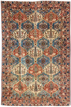 Genuine Vintage Persian Bakhtiari Rug 100% Pure Wool Pile 4'8"x 7'2"