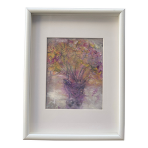 Original Mixed Media Artwork (Watered Acrylic Painting and Ink on Art Paper); Signed, Framed