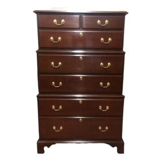 Vintage Chest on Chest, Tall Chest of Drawers, Harden Furniture For Sale