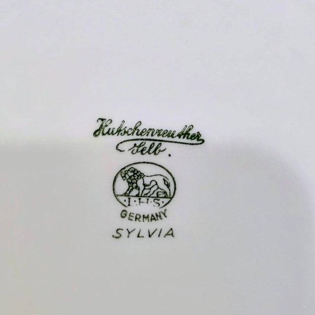 Mid 20th Century Hutschenreuther Bavaria “Sylvia” Hand-Painted Rose Porcelain Tureen 3-Piece Set For Sale - Image 14 of 18