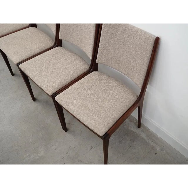 Beige Danish Teak Chairs by Johannes Andersen, 1970s, Set of 4 For Sale - Image 8 of 10