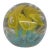 St Clair Hand Blown Art Glass Paperweight Yellow Flower Controlled Bubble 4515b For Sale