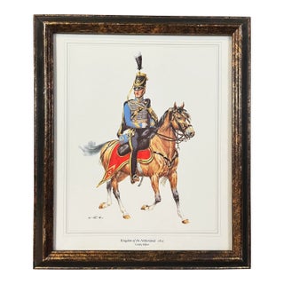 1960 Framed Print of Military Dress Cavalry Officer Kingdom of the Netherlands For Sale