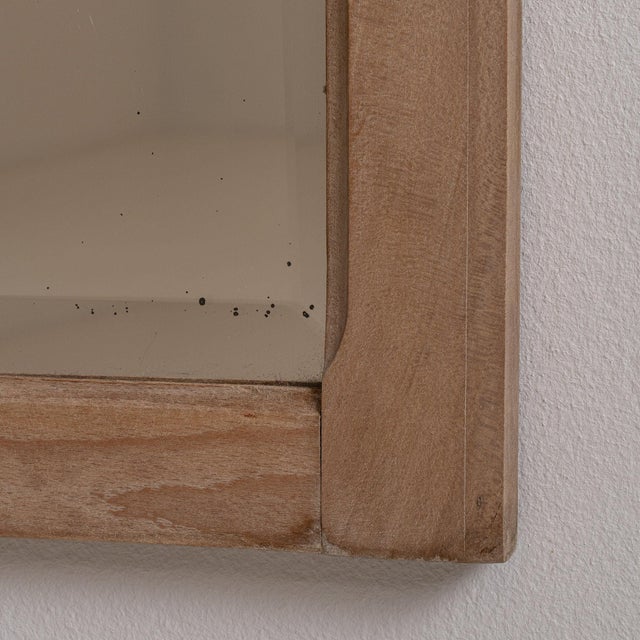 French 19th Century France Antique White Wood Mirror For Sale - Image 3 of 6