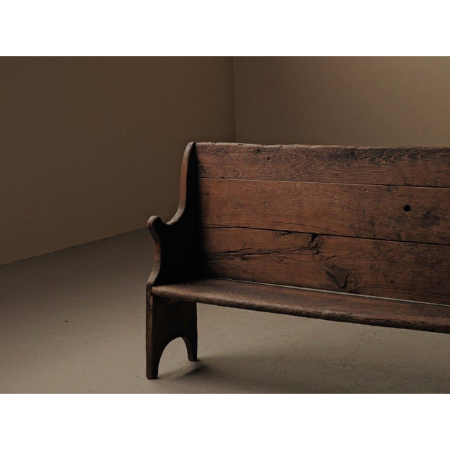 Antique French Primitive Farm Bench, 1800s For Sale - Image 4 of 17
