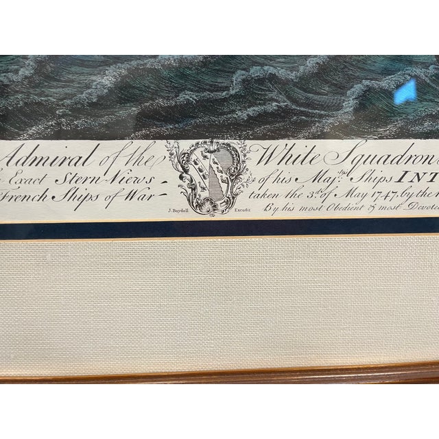 Blue A Pair of Mid 19th Century Engravings, "His Majesty's Ships " Engraver's John Boydell & Samuel Seymour For Sale - Image 8 of 12
