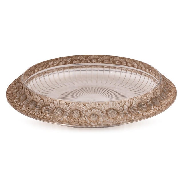 Vintage French Marguerites Glass Bowl by Lalique, 1950s For Sale - Image 3 of 13