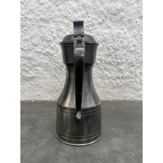 Antique Samuel Duncomb London Tappit Hen Pewter Flagon Tanker Pitcher For Sale - Image 4 of 7