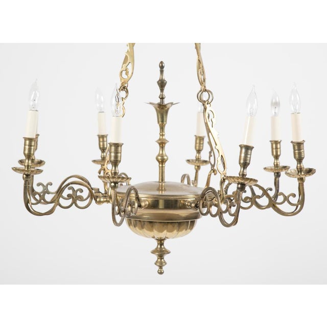 Queen Anne Style Brass Chandeliers Pair Chairish