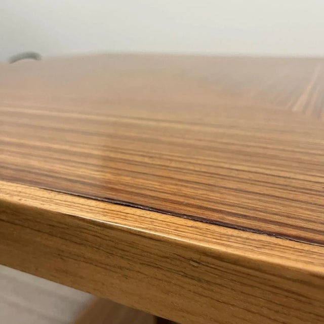 Wood 1970s Custom Three, Piece Pedestal Dining Table Designed by Acclaimed Modernist Architect Paul Rudolph For Sale - Image 7 of 13