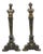 Antique French Renaissance Large Figural Bronze Man & Woman Bust Andirons - Pair For Sale