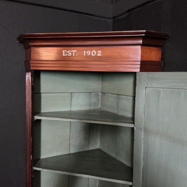 1900 - 1909 Wooden Corner Cupboard, 1905 For Sale - Image 5 of 8