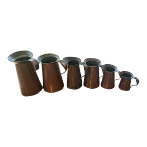 Antique Copper Measures - a Set of Six
